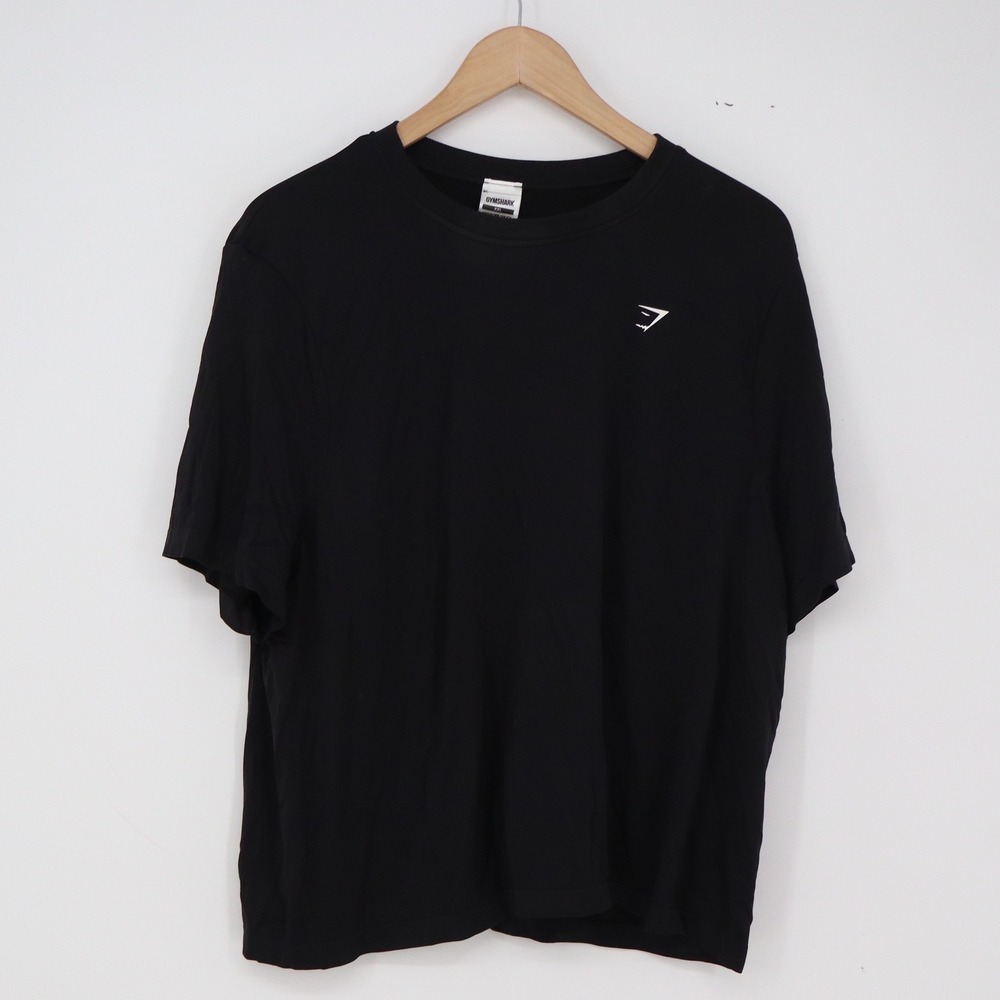 Gymshark T-Shirt Women's XXL Black Short Sleeve Logo Excellent